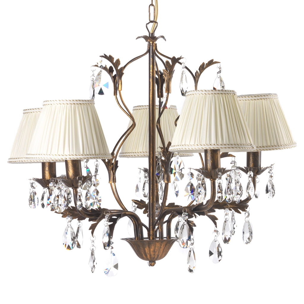 Lampadario 5 luci Karen bronzo