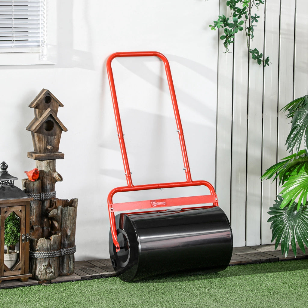 RULLO DA GIARDINO 50 cm in acciaio rosso
