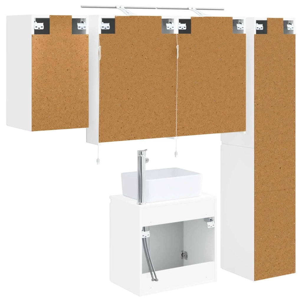 Set di Armadi da Bagno 5 pcs Bianco 50 x 14,5 x 70 cm 3407311