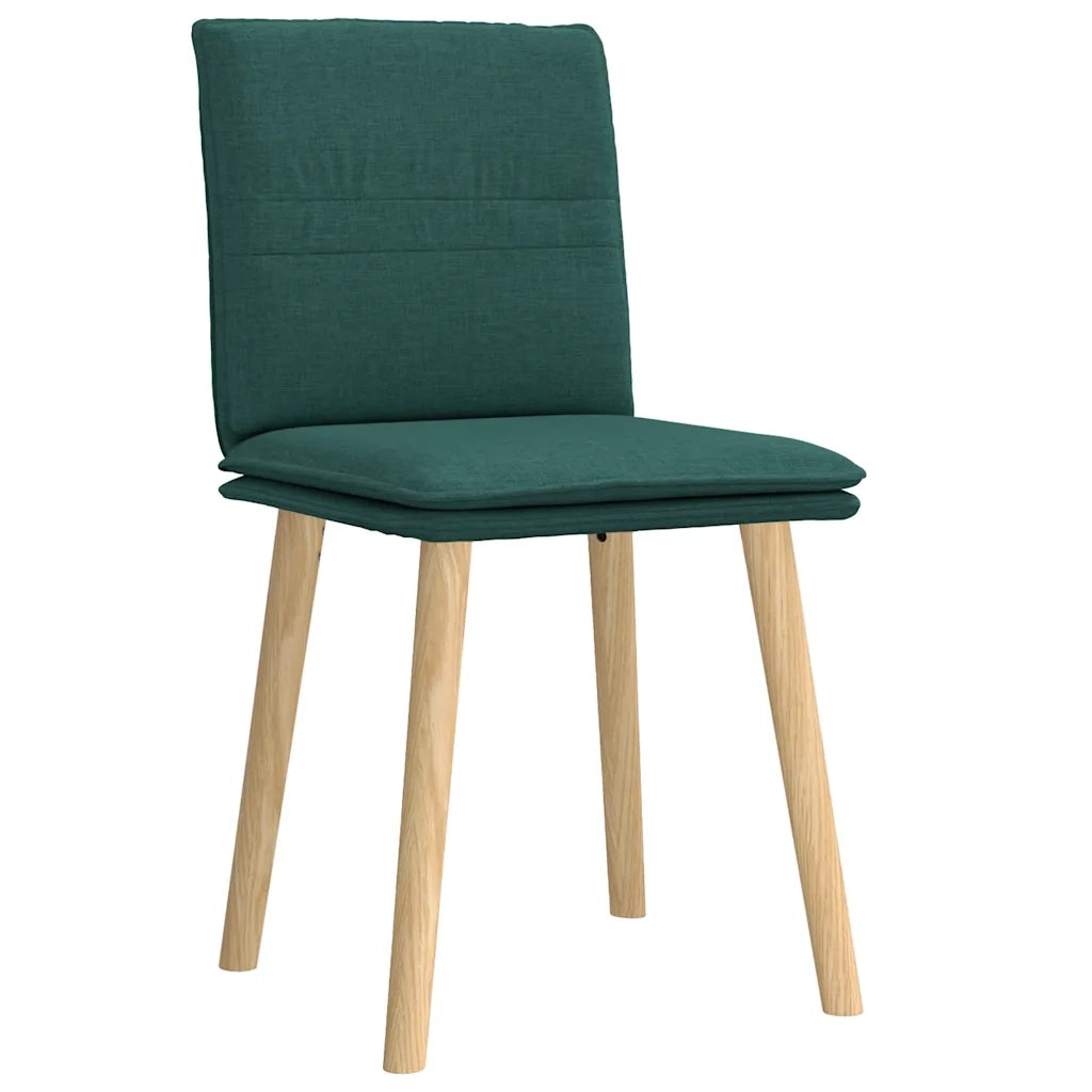 Sedie da Pranzo 2 pz Verde Scuro in Tessuto 4101260