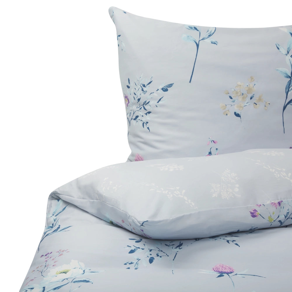 Set di biancheria da letto 155 x 200 cm in cotone a fiori moderno