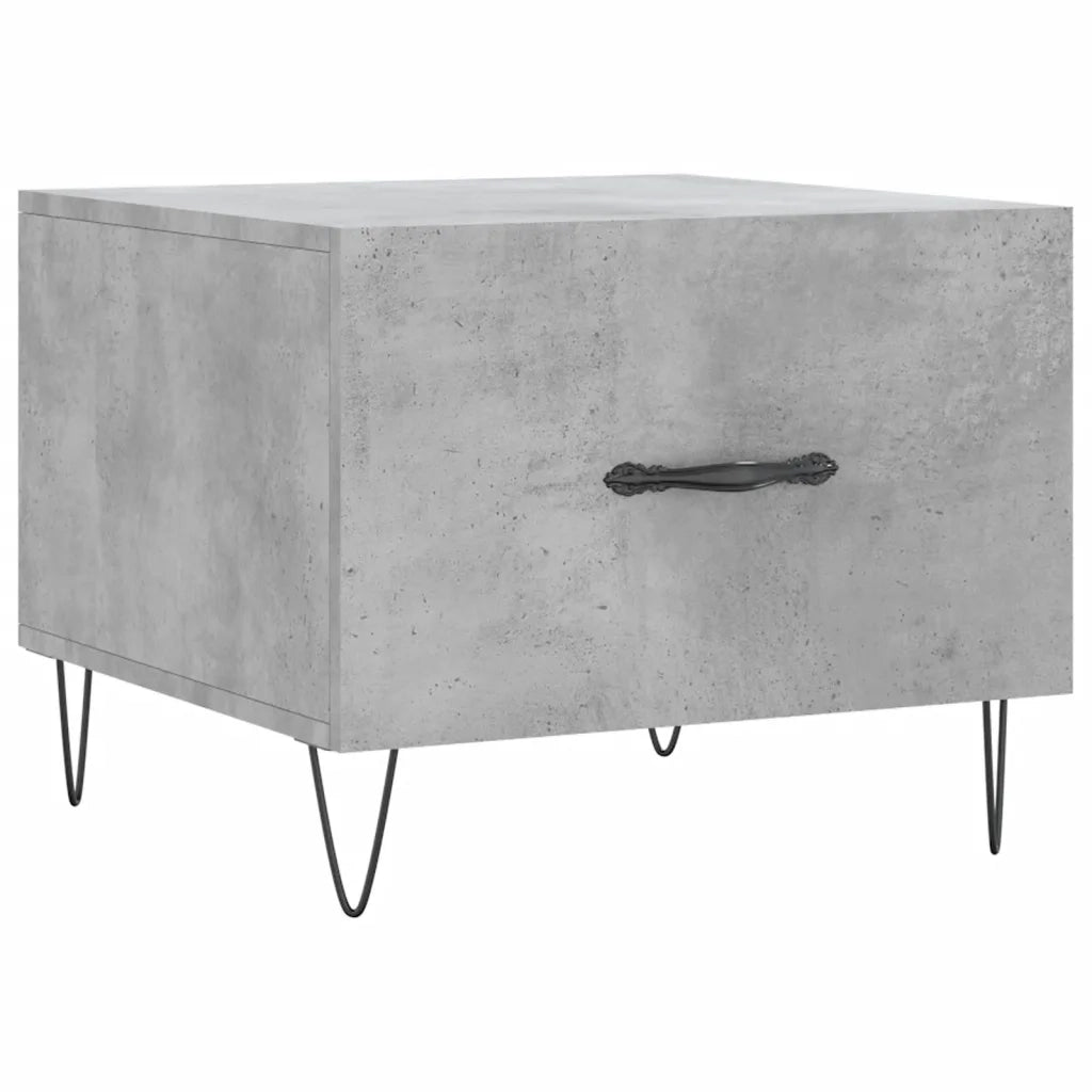 Tavolini Salotto 2pz Grigio Cemento 50x50x40 Legno Multistrato 829389