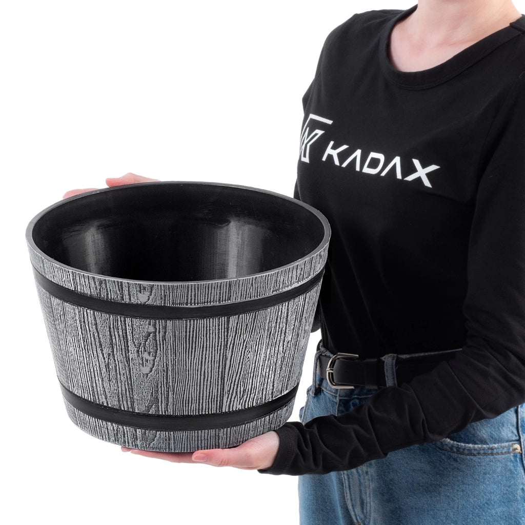 Vaso da fiori KADAX, vaso per fiori, copertura da giardino, rotondo, supporto per fiori in plastica, 30 cm