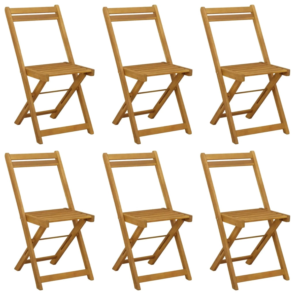 Sedie da giardino pieghevoli 6 pcs Naturale 40 x 53 x 80 cm 3416285