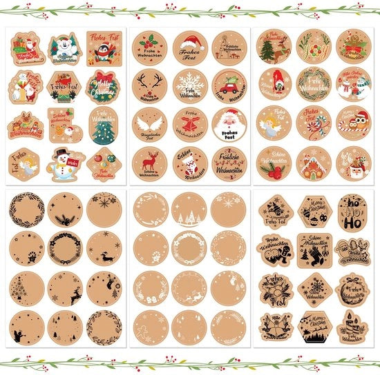 Sticker di Natale autoadesivi - 216 pezzi - Decorazioni di Natale per regali - Per decorare i regali - Colore come mostrato 

Modello: 
216 pezzi