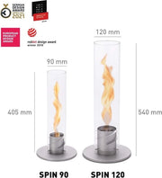 Lampada a Bio-Etanol 120 grigio - Lampada multifunzionale per Esterno e Interno