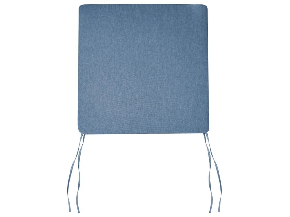 Set di 2 cuscini per sedie da giardino in tessuto di poliestere blu resistente ai raggi UV