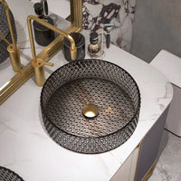 Lavabo Da Appoggio Rea Cristal Grey 39