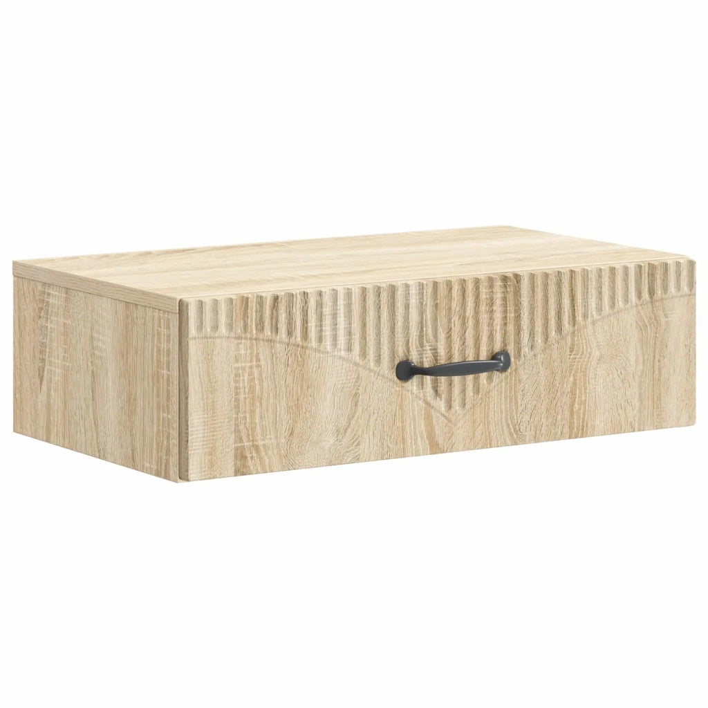 Tavolino da Parete Laterale Rovere Sonoma 59 x 34,5 x 17 cm 898997