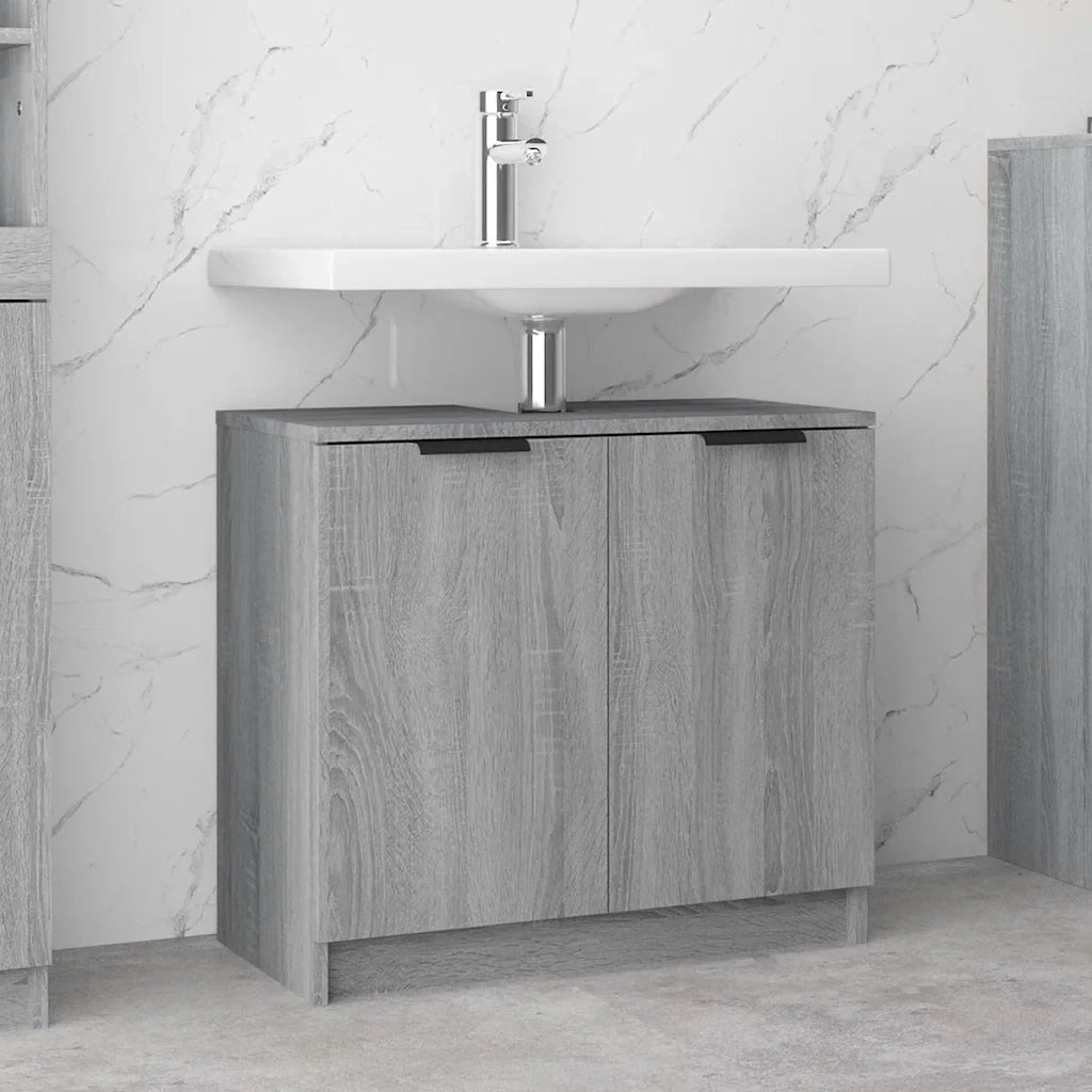 Mobile Bagno Grigio Sonoma 64,5x33,5x59 cm in Legno Multistrato 817064
