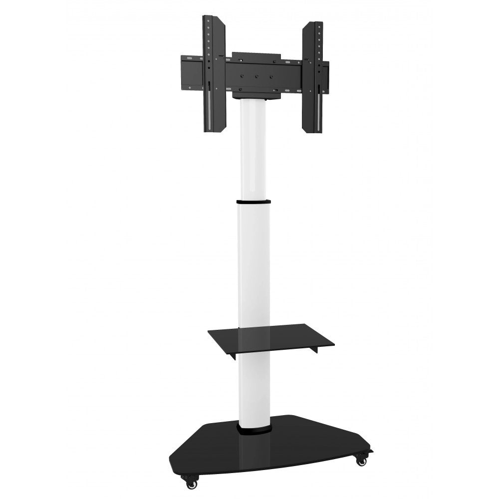 Techly supporto a pavimento con mensola trolley tv lcd/led/plasma 37-70" bianco - ICA TR3WH