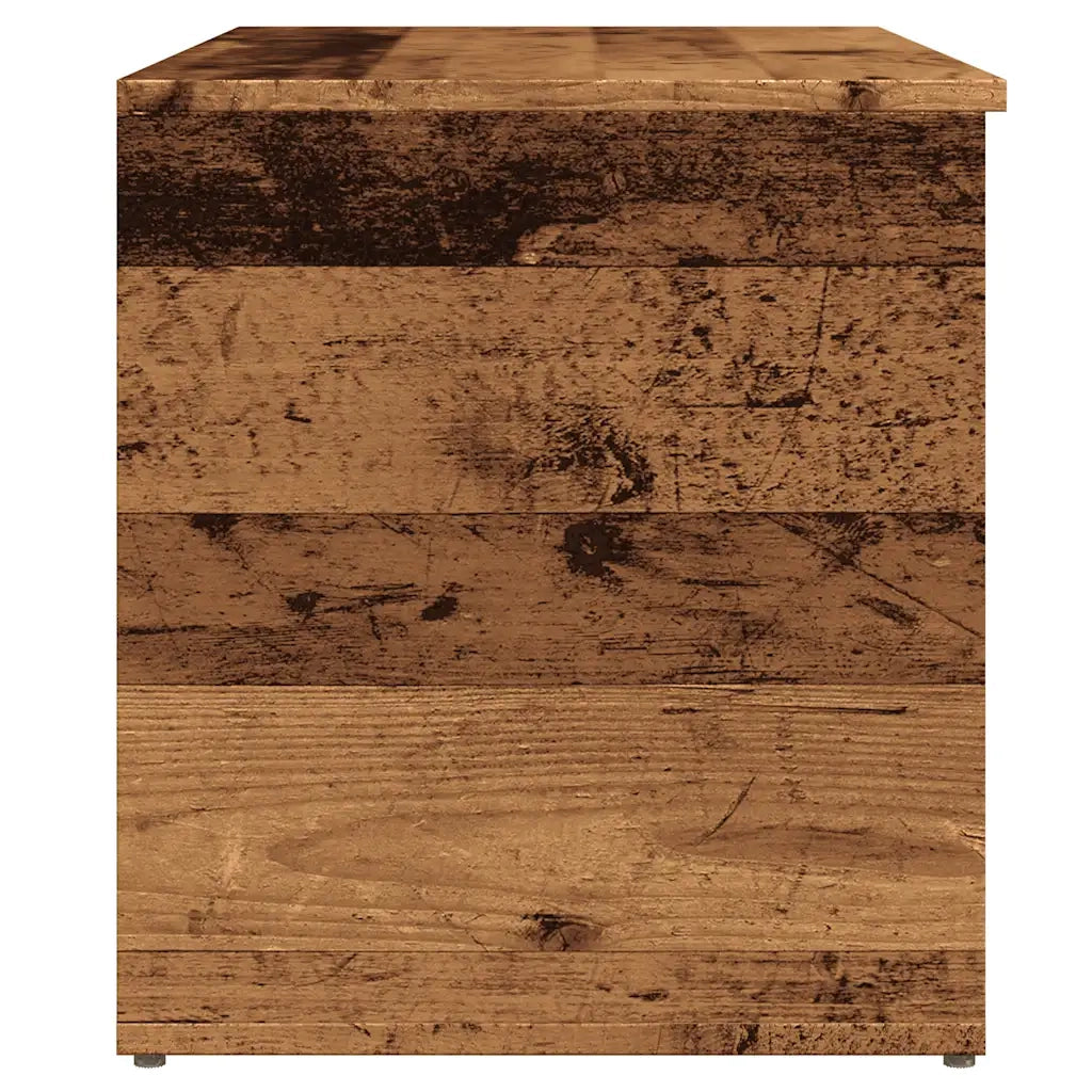Cassapanca-Baule-Mobile di Stoccaggio Legno Antico 84x42x46 cm in Legno Ingegnerizzato