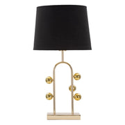 Lampada da Tavolo VKH127, Nero, Metallo, 32,5x32,5x61 cm