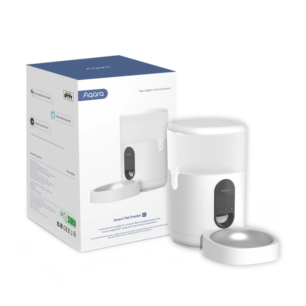 Distributore di cibo da 4 litri per cani e gatti C1 Connected Bianco Aqara