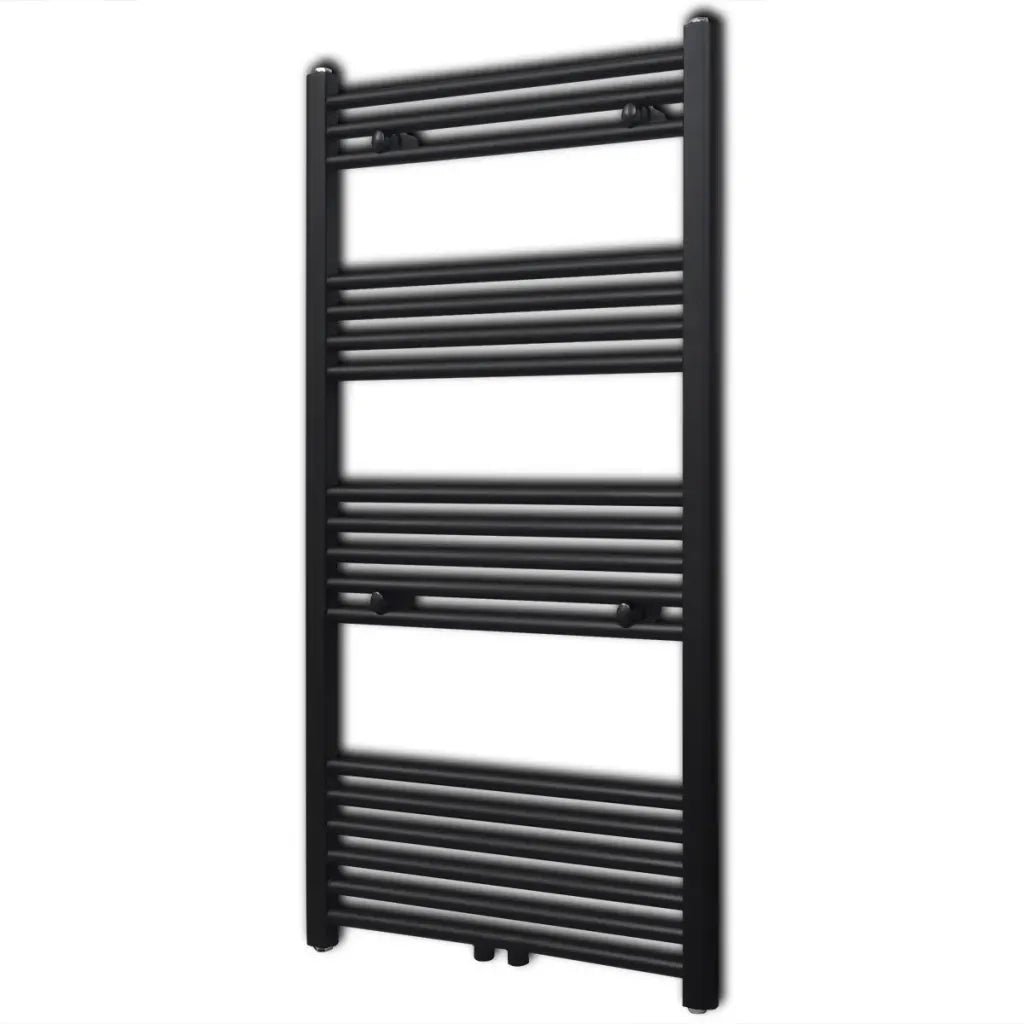 Radiatore Centrale Portasciugamano Dritto Nero 600 x 1160 mm