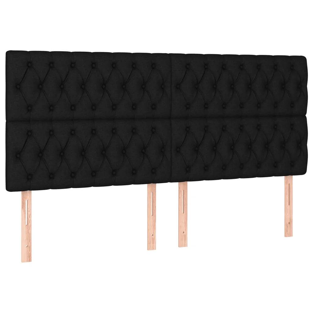 Giroletto a Molle con Materasso Nero 180x200 cm in Tessuto 3131691
