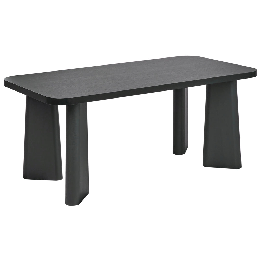 Tavolo da pranzo Piano in MDF nero Gambe in metallo Mobili da sala da pranzo moderni