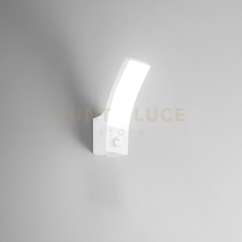 APPLIQUE LED SAIL BIANCA 12W 1440LM CCT 3000K / 4000K IP65 CON SENSORE 8X16X24,5CM