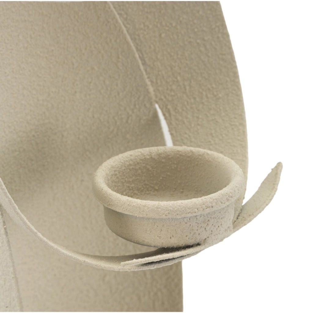 Portacandela VKH747, Beige, Metallo, 12,5x10x30 cm