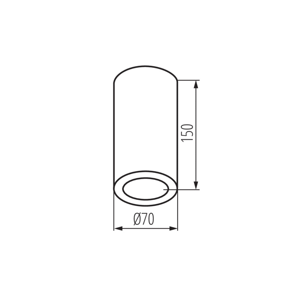 Spot soffitto grafite tondo 15cm IP65 E14 10W Kanlux