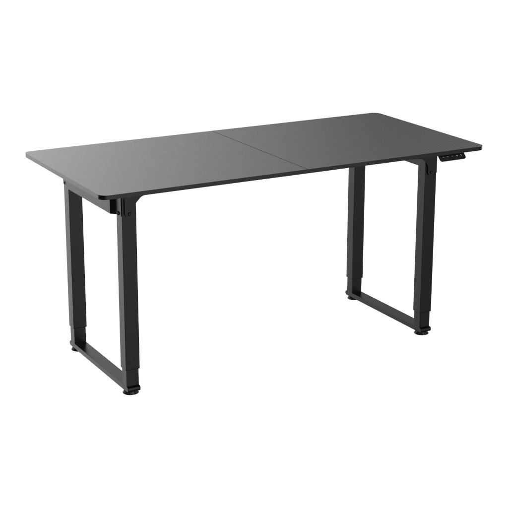 Scrivania/postazione di lavoro regolabile elettricamente in altezza 160 x 75 cm nero 03_0009076