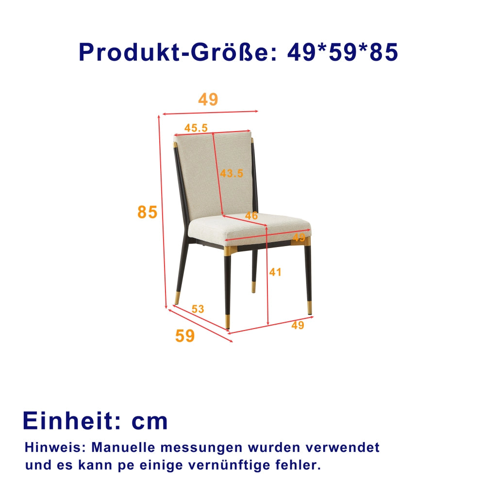 SEDIE Set da 2 pezzi in tessuto beige con gambe regolabili in altezza