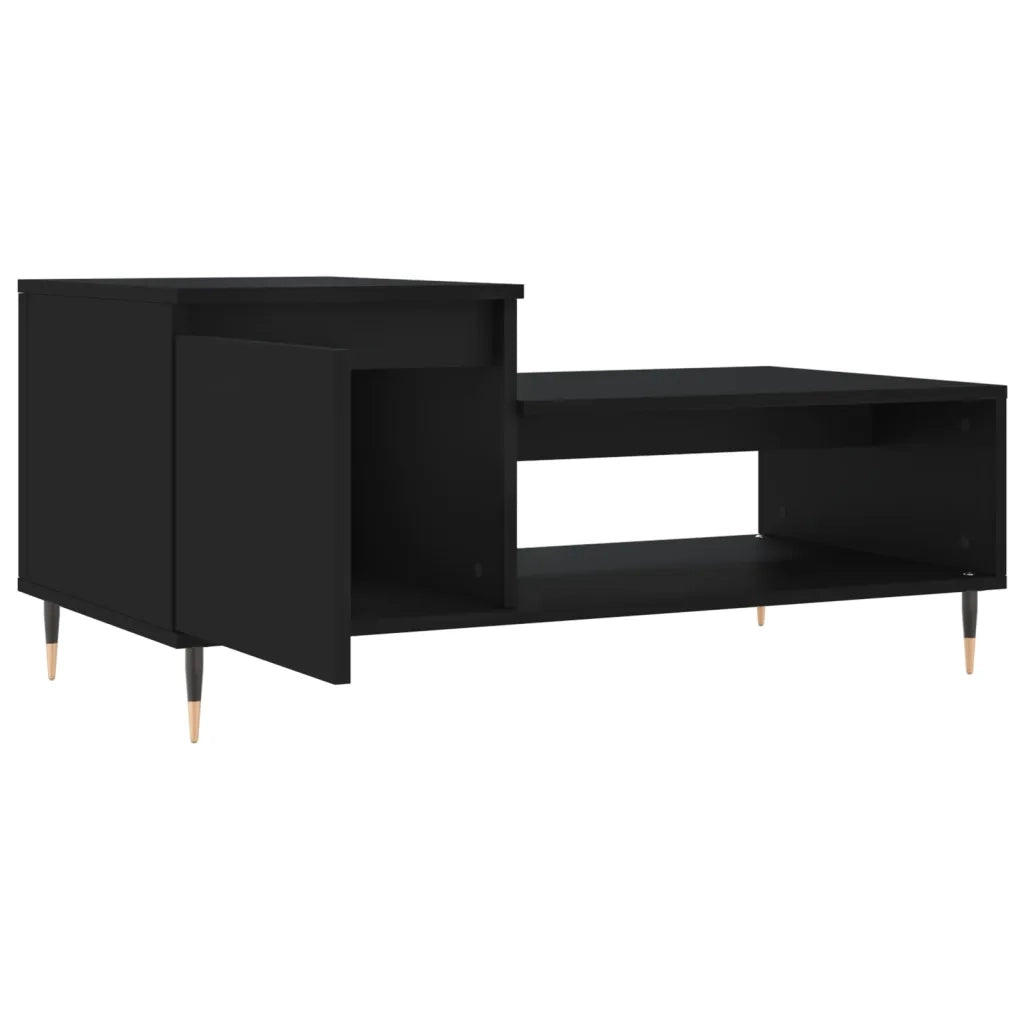 Tavolino da Salotto Nero 100x50x45 cm in Legno Multistrato 830821