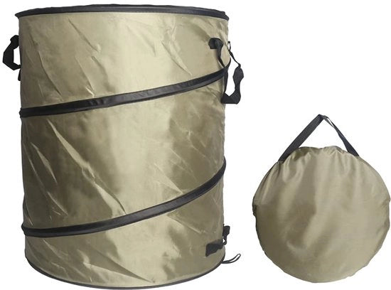 Bacchetta da rifiuti portatile con chiusura a zip completa, contenitore riciclabile per sacchetti di rifiuti di giardino, fogli di rifiuti, 43,2 x 53,3 cm (B x H: 43,2 x 53,3 cm)
