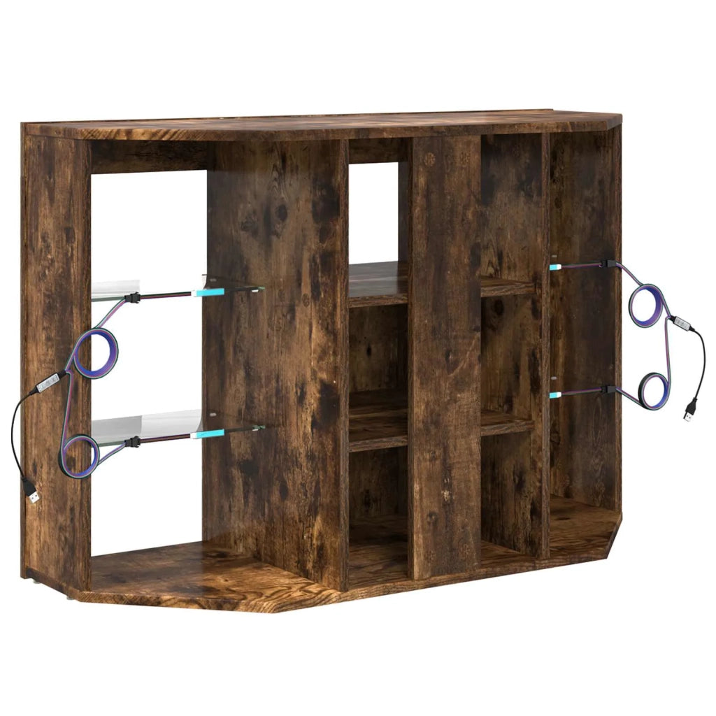 Mobile TV LED Angolare 100x40x68cm Rovere fumé 889790
