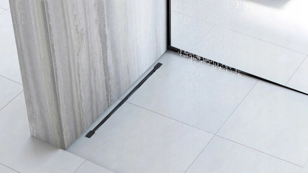 Profilo Doccia Pendenzato 120cm Black sinistra