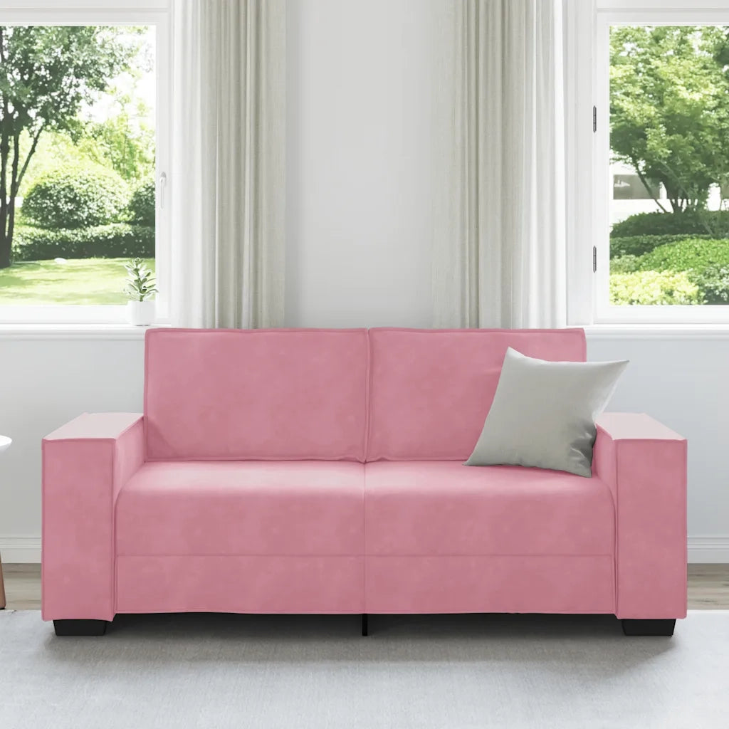 Divano | Divano da soggiorno | Sofa a 2 Posti Rosa 180x78x84 cm in Velluto