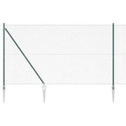 Palo della recinzione | Pannello per recinzione Verde 10 x 1,5 m (maglia 40 x 40 mm)