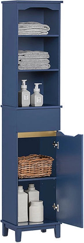 Cassa Bagno - Organizzatore di Archiviazione - Pannello - Costruzione MDF e Legno - Pannello Regolabile - Progetto Antiscivolo - 35cm x 170cm x 30cm