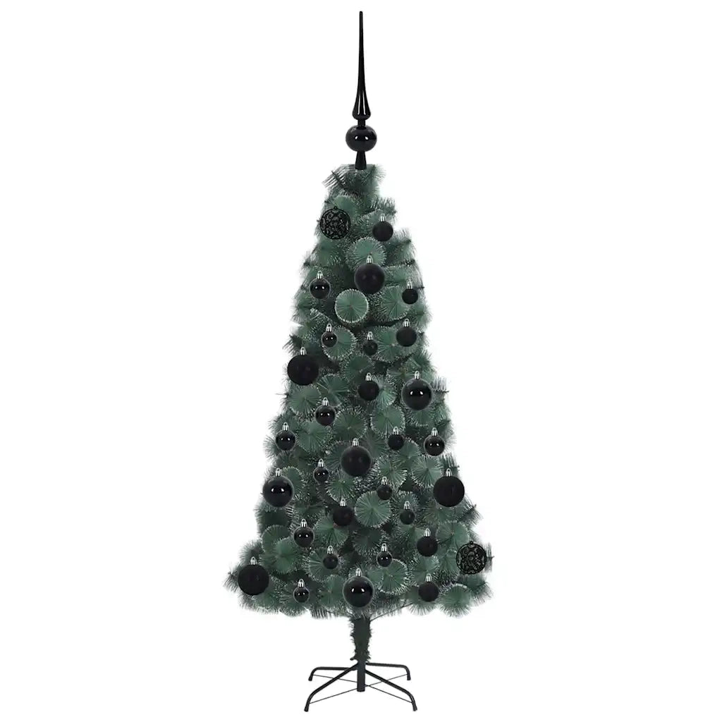 Albero di Natale | Decorazioni natalizie artificiale preilluminato con set di palline