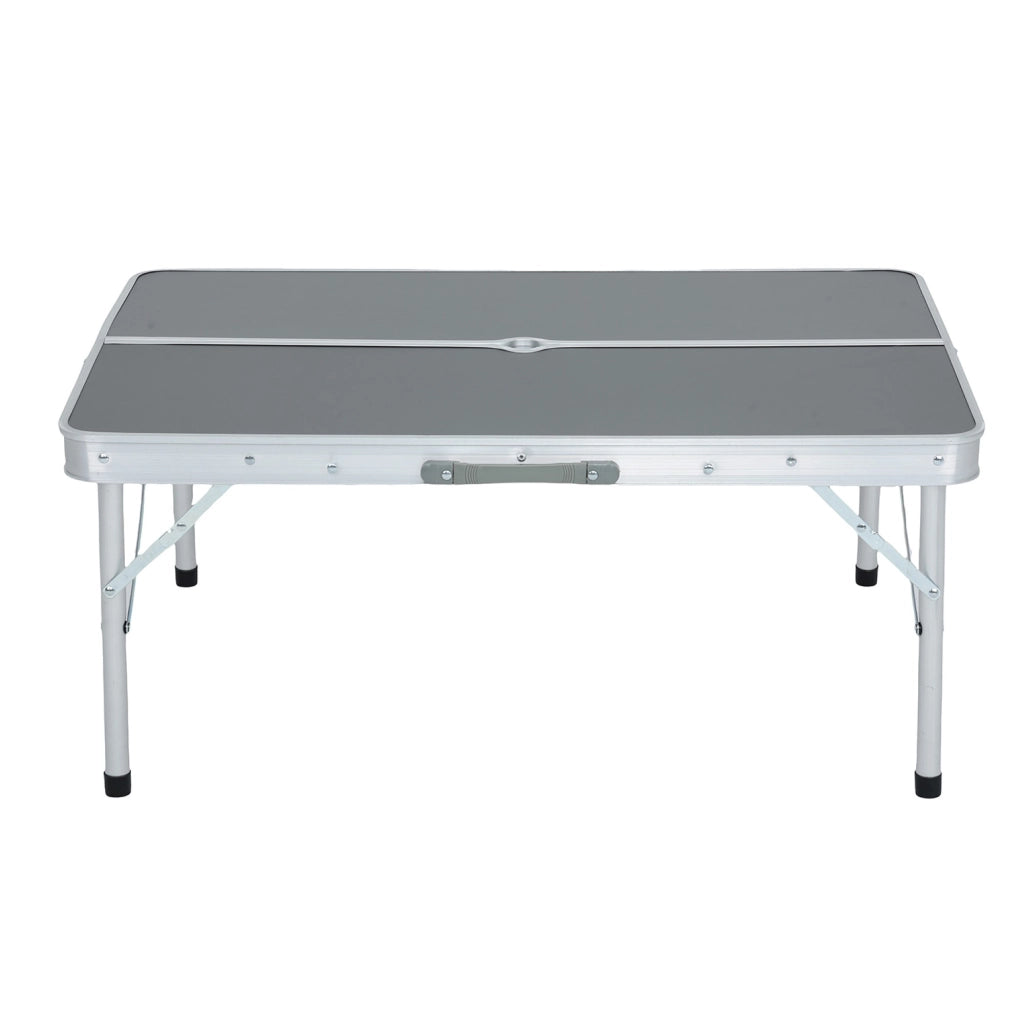 Tavolo da Campeggio ROI con 2 Panche Pieghevoli, Colore Grigio
