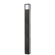 FACADO II ANGULAR Lampione da giardino lampada LED E27 IP65 palo luminoso moderno luce esterni sentiero viale 230V 100cm Grigio scuro diffusore opaco