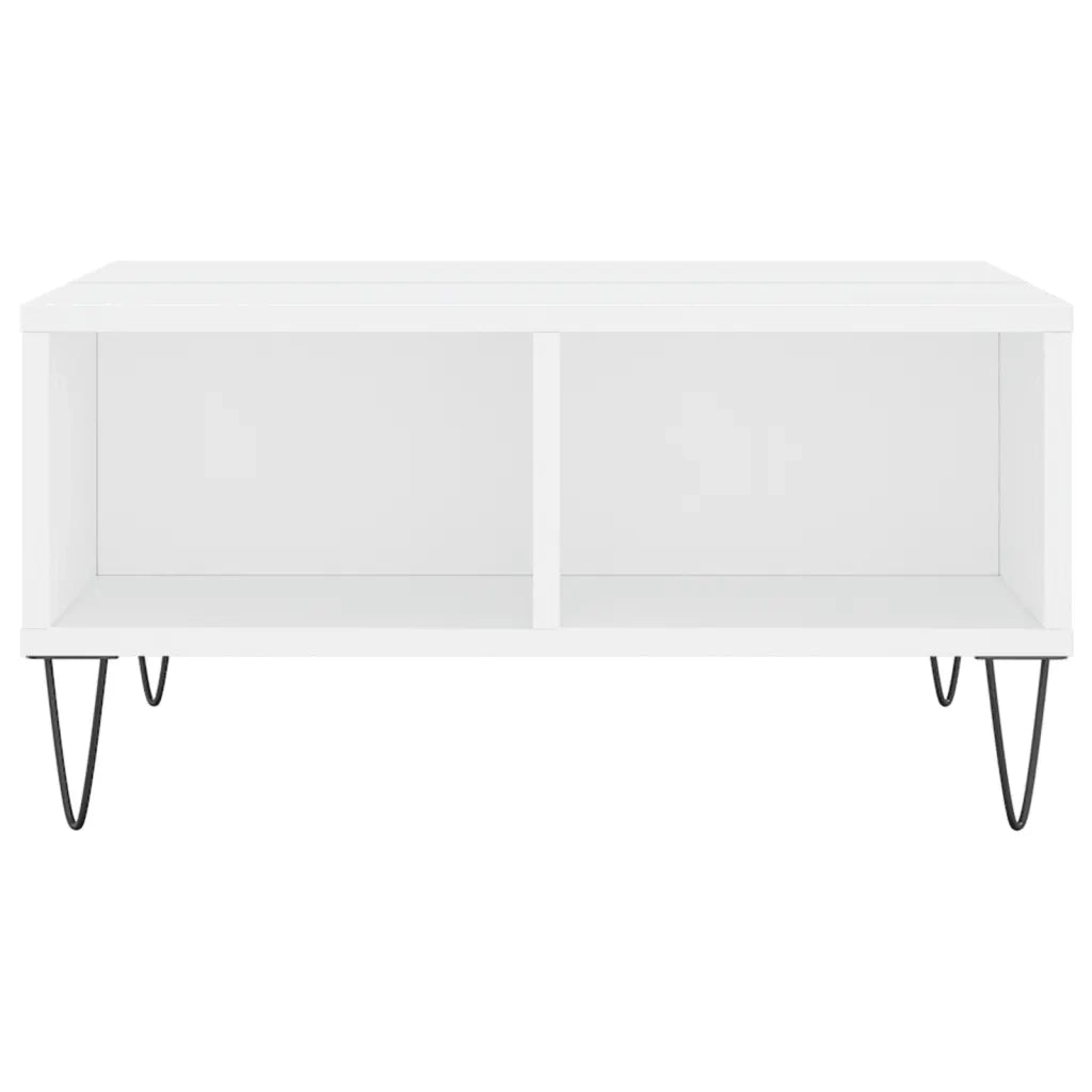 Tavolino da Salotto Bianco 60x60x30 cm in Legno Multistrato 827036