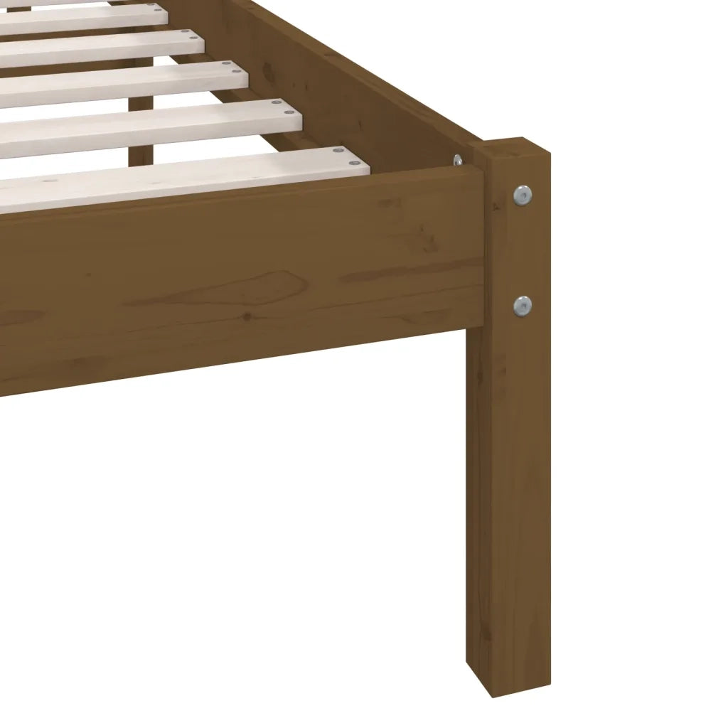 Giroletto senza Materasso-Struttura Letto Ambrato Single in Legno Massello
