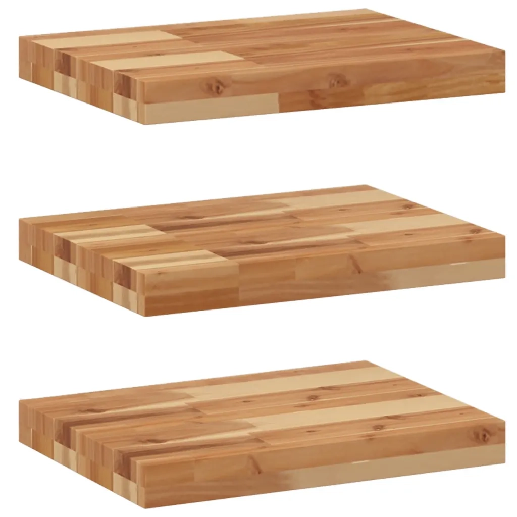 vidaXL Mensole da Parete 3 pz 60x30x4 cm Legno Acacia Rifinito a Olio