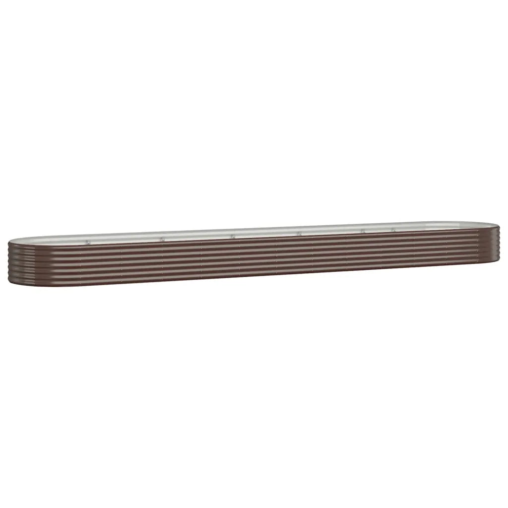 Vaso Giardino Acciaio Verniciato a Polvere 507x100x36cm Marrone