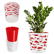 KADAX - Inserto in plastica per vaso di fiori e piante, 19 cm, rosso