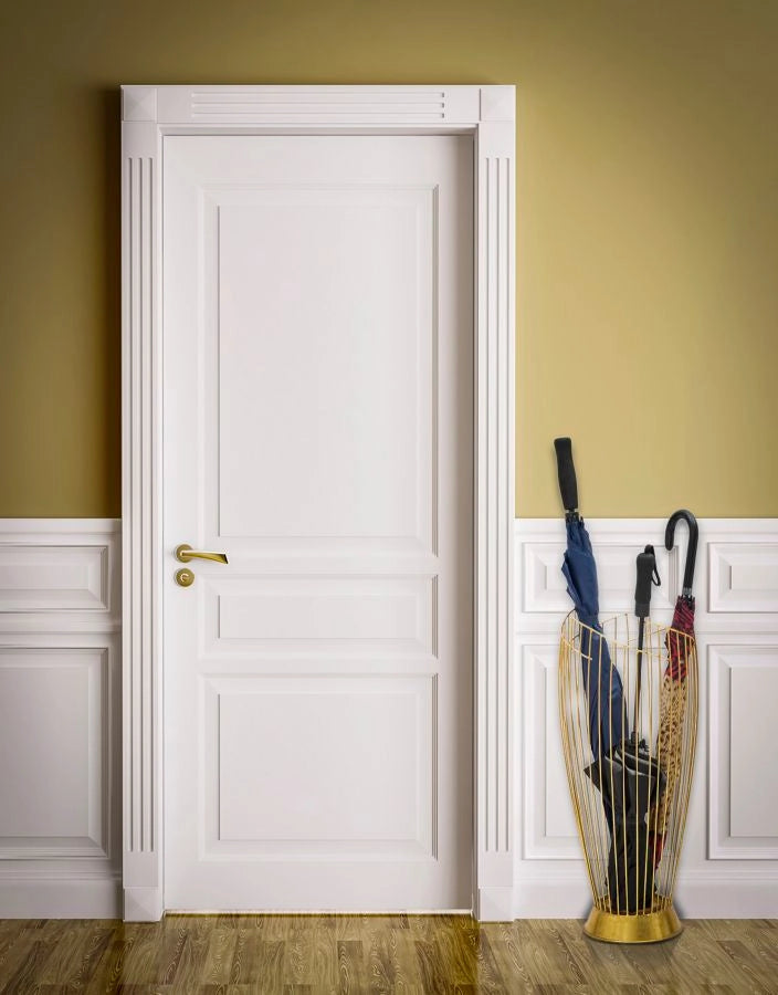 Porta Ombrelli Fashion Oro Ø28x69 cm in Ferro Oro