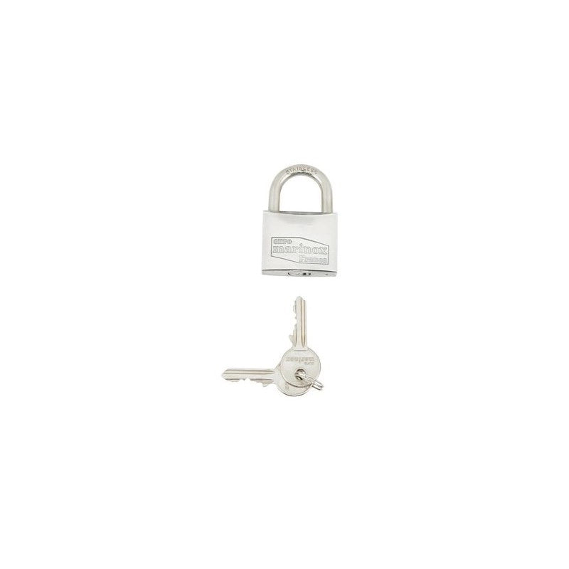 LUCCHETTO INOX ARCO CORTO MM.50