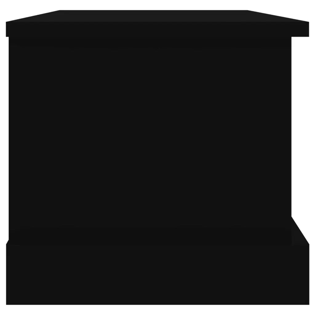 Contenitore Portaoggetti Nero 50x30x28 cm Legno Multistrato 816497