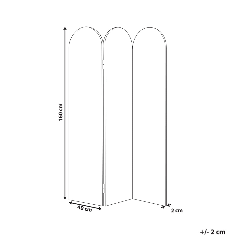 Divisorio pieghevole a 3 pannelli con struttura in acciaio poliestere beige ufficio domestico stile moderno