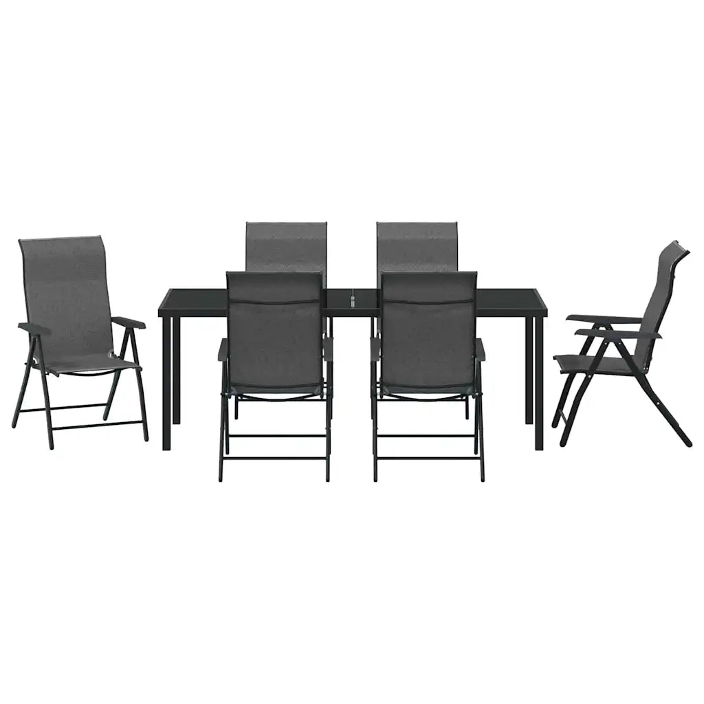 Set da Pranzo per Giardino 7 pcs Grigio 3379280