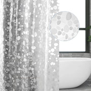 Douchecurtina trasparente 3D 180 x 180 cm impermeabile 100% materiale EVA senza necessità di pulizia antibatterico antimuffa per la zona bagno trasparente grigio traslucido