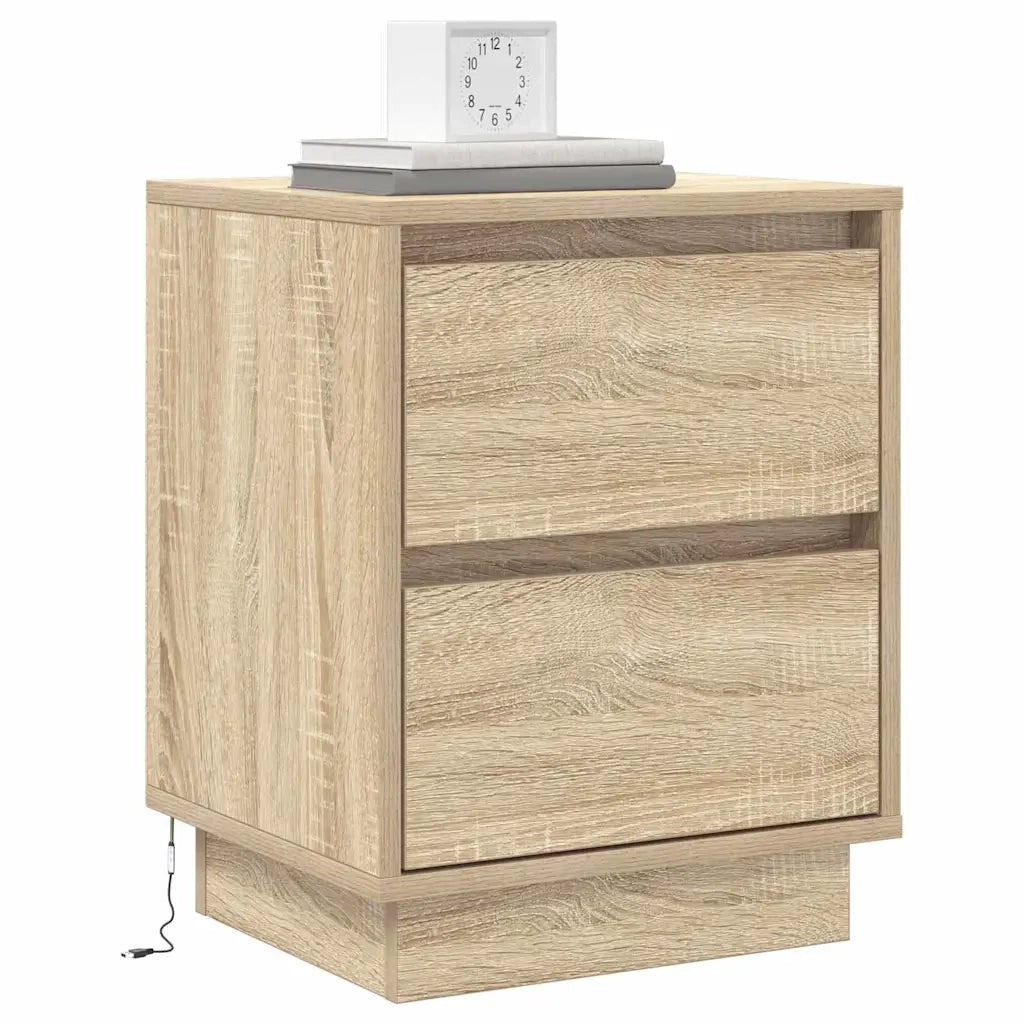 Set di 2 Comodini | Armadio da Notte | Mobiletto da notte Rovere Sonoma 39 x 34,5 x 50 cm