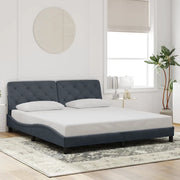 Giroletto senza Materasso Grigio Scuro 180x200 cm Velluto