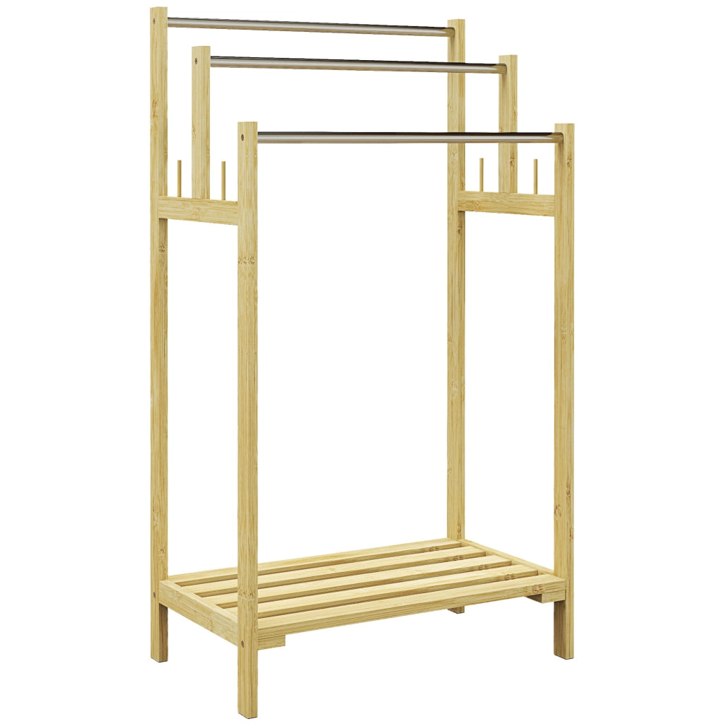 Porta asciugamani a colonna in bamb¨´ ¨C zephmum ¨C 50.5x31x90 cm naturale